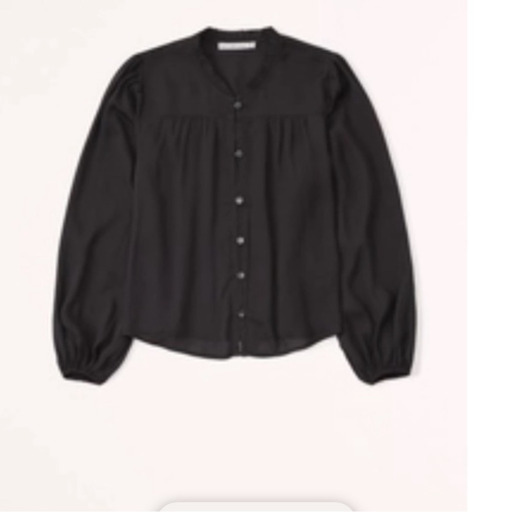Abercrombie Sheer Button Through Pleated Top